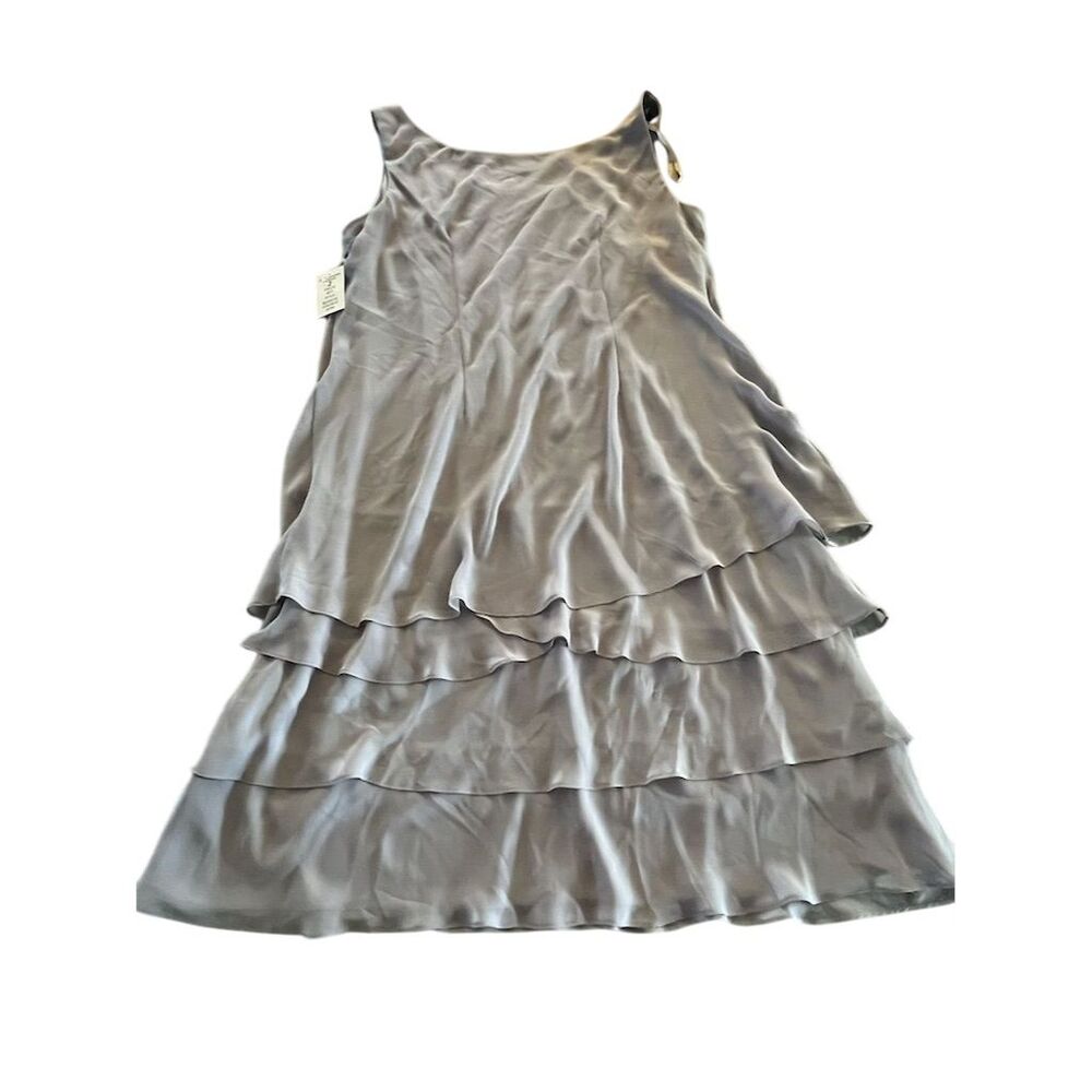 S.L. Fashions Women's Plus Size 22 W Silver 2-Piece Dress Set Formal - Picture 3 of 11